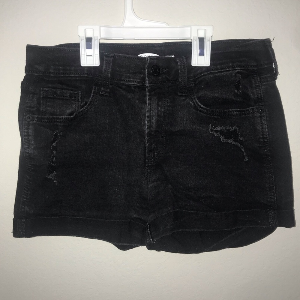 Black Denim Shorts